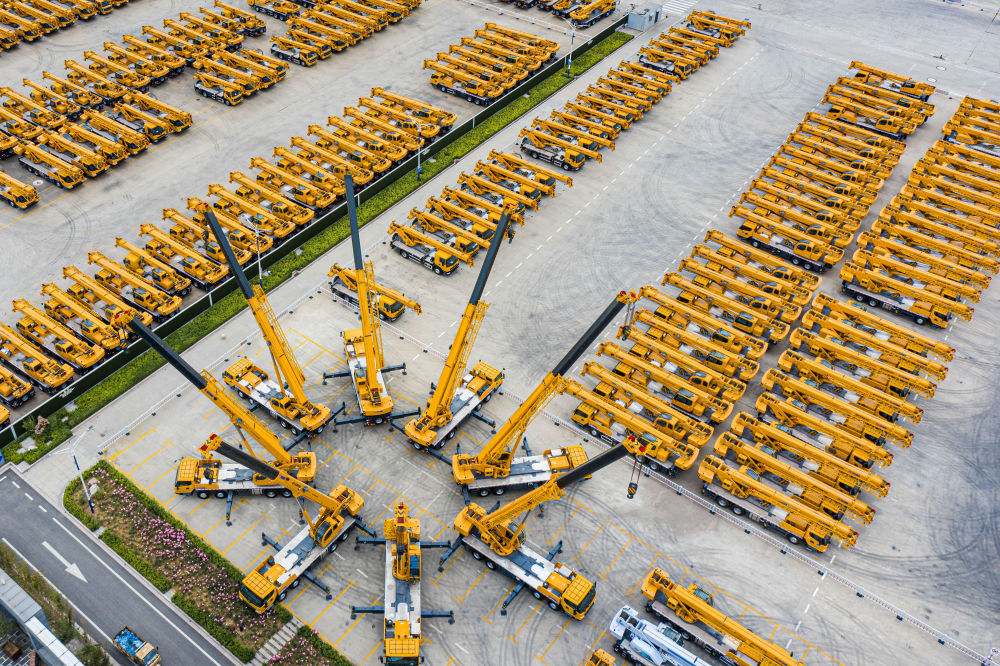 This is the product debugging site (drone photo) of Jiangsu Xugong Group Heavy Machinery Co., Ltd. taken on May 9, 2022. Xinhua News Agency issued